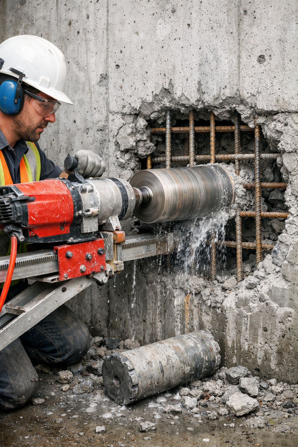 Perforación de concreto armado