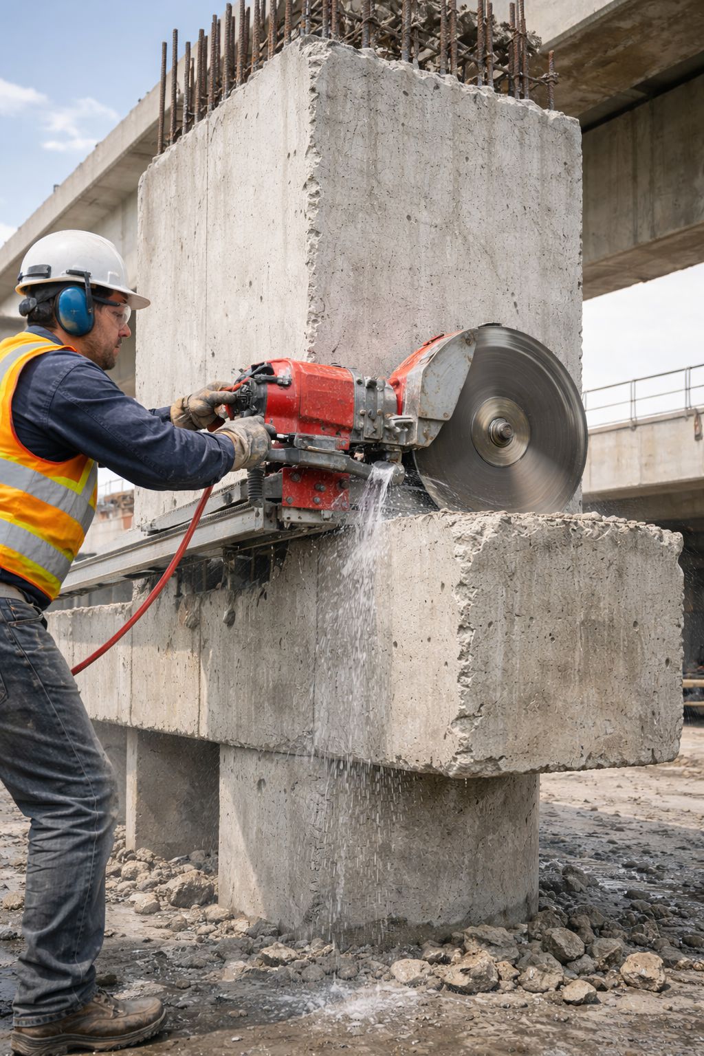 Ajustes y cortes sobre elementos prefabricados